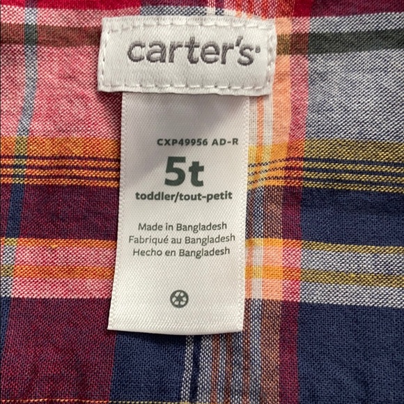 Carter’s Plaid Button Down Shirt - Picture 3 of 5